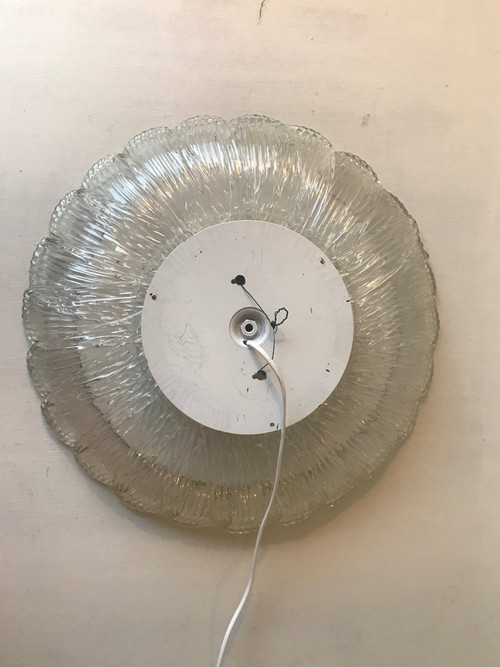 Miroir rond lumineux des années 70.