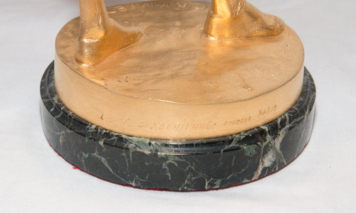 Menestrello in bronzo dorato E Frémiet 1824-1910