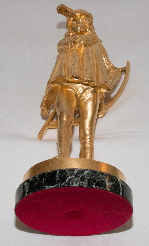 Menestrello in bronzo dorato E Frémiet 1824-1910