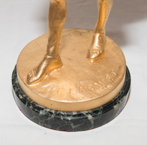 Menestrello in bronzo dorato E Frémiet 1824-1910