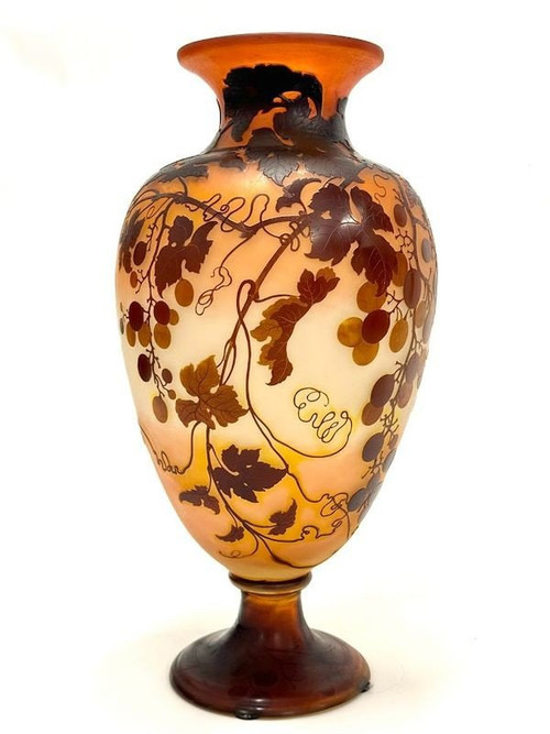 Emile Gallé Art Nouveau Vase "Virgin Vine"
