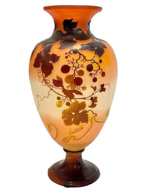 Emile Gallé Art Nouveau Vase "Virgin Vine"