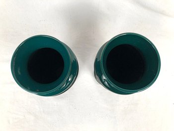 Paire de grands vases en verre opalin, XIXe