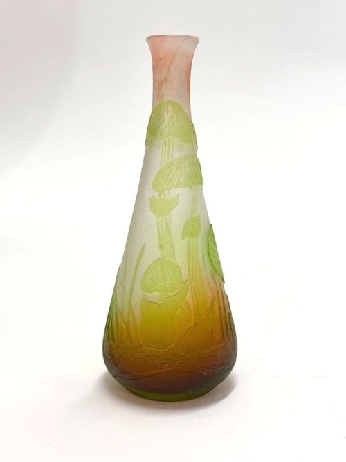Vaso Art Nouveau Emile Gallé "Decoro Fungo"