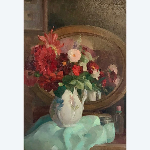 Michel Dubost (1879-1952) - Blumenstrauß - Öl auf Leinwand.