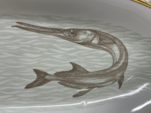 Bernardaud - Fish Service For 12 People in Limoges porcelain