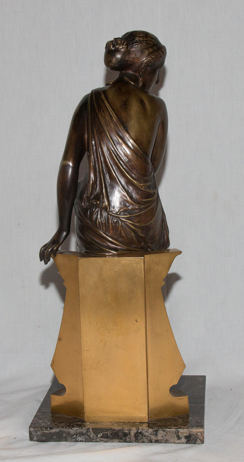 Bronze "woman in Antique" Signed Peiffer 1832-1886