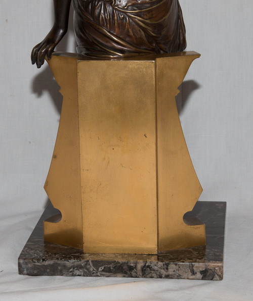 Bronze "woman in Antique" Signed Peiffer 1832-1886