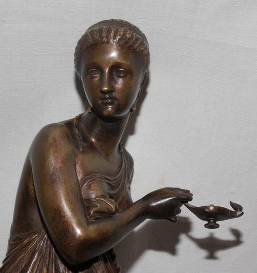 Bronze "woman in Antique" Signed Peiffer 1832-1886