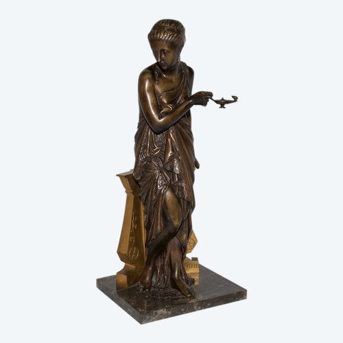 Bronze "woman in Antique" Signed Peiffer 1832-1886