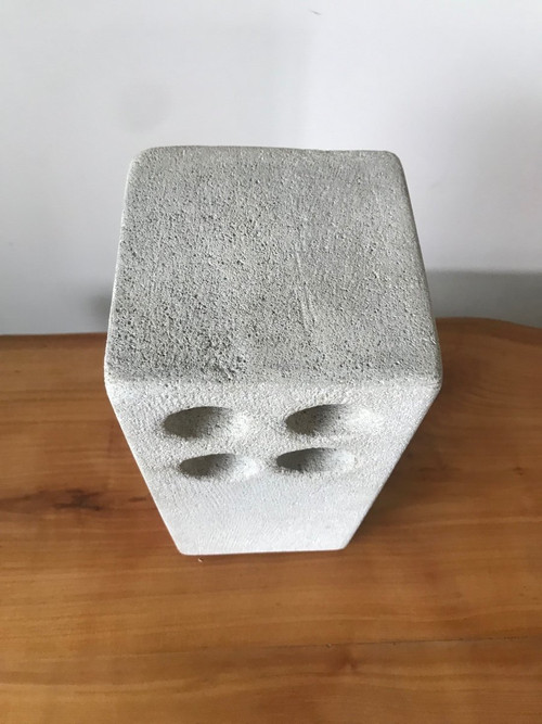 Stone sculpture lamp by Albert Tormos, circa 1970.
