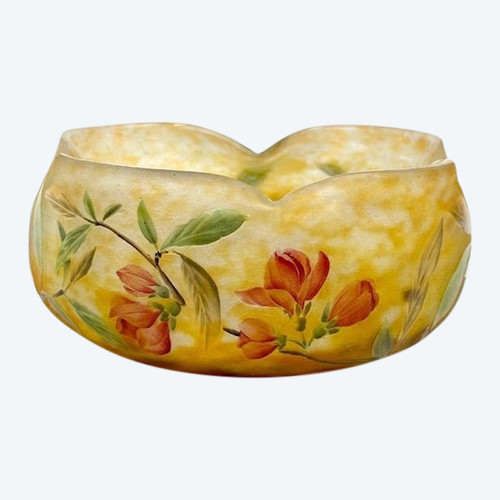 Daum Nancy Art Nouveau Cup "cognassiers From Japan"