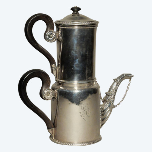 Filter coffee maker in solid silver - Minerva