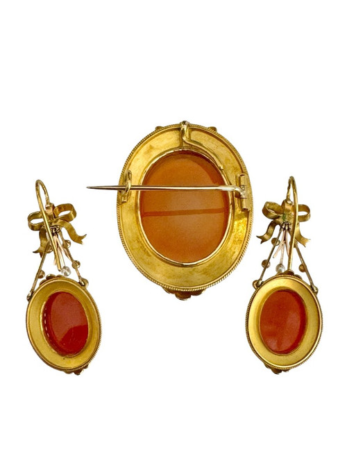 Parure In Oro, Cammei Su Agata Napoleone III