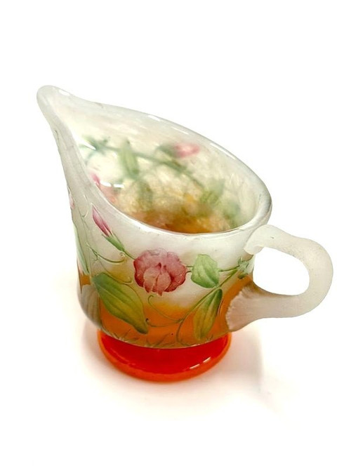 Brocca smaltata Daum Nancy Art Nouveau “Scent Pea”