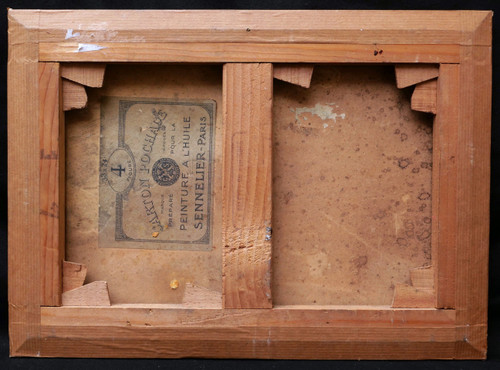 FRANZÖSISCHE Schule um 1910-1920, Boote legten in einem Mittelmeerhafen an