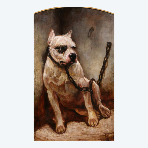 Louis Godefroy JADIN 1805-1882 Hund, Gemälde, 1861