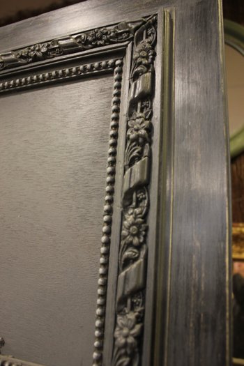 Patinierter Trumeau, geschliffenes Glas