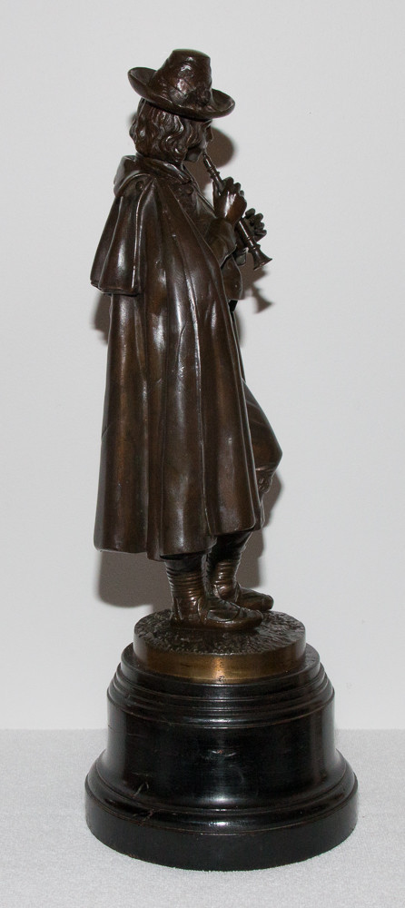   Bronze "the Flute Player" Signed Calmels 1822-1906