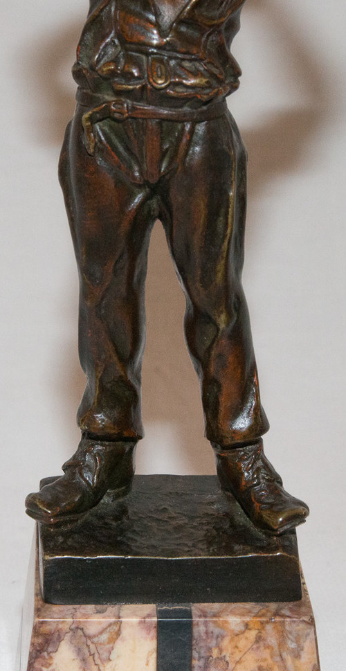 Bronzo Il Bevitore G Omerth Circa 1920