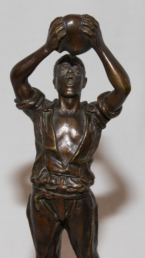 Bronzo Il Bevitore G Omerth Circa 1920