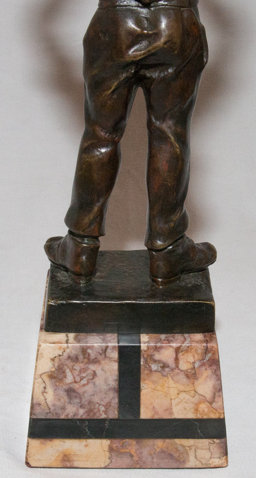 Bronzo Il Bevitore G Omerth Circa 1920