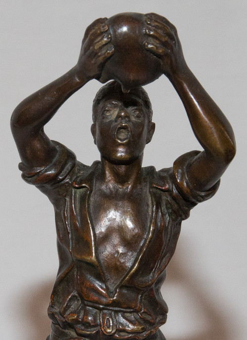Bronzo Il Bevitore G Omerth Circa 1920