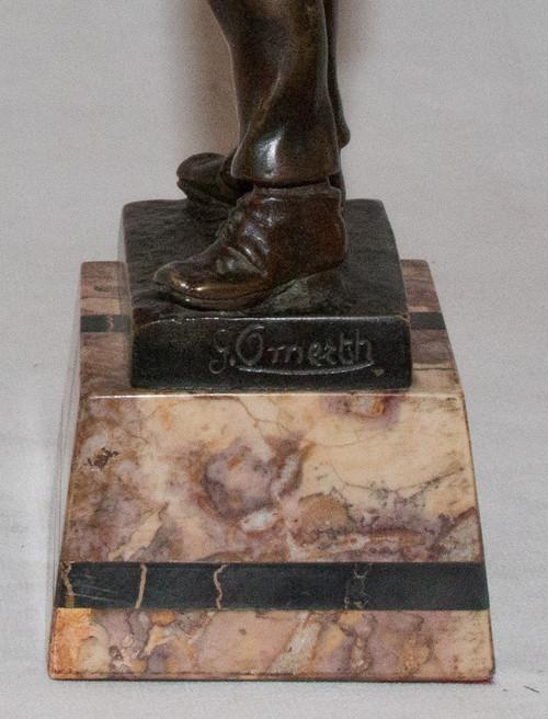 Bronzo Il Bevitore G Omerth Circa 1920