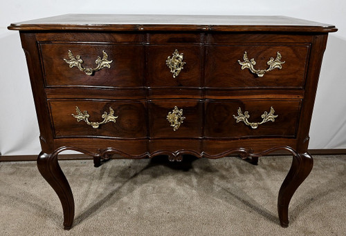 Commode Sauteuse en Amarante et Acajou, époque Louis XV – XVIIIe
