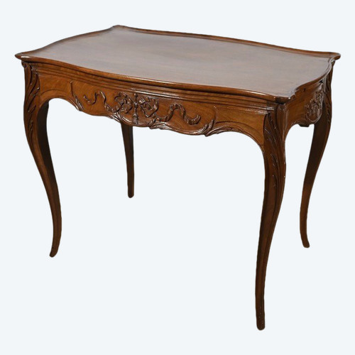 Small Cabaret Table in Mahogany, Louis XV style, Napoleon III period – Mid-19th century