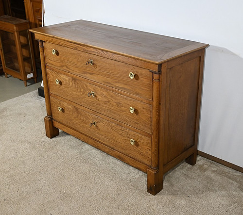 Petite Commode de Propriété en Chêne, époque Empire – Début XIXe