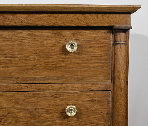 Petite Commode de Propriété en Chêne, époque Empire – Début XIXe