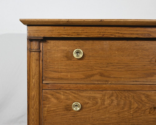 Petite Commode de Propriété en Chêne, époque Empire – Début XIXe