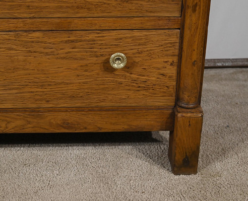 Petite Commode de Propriété en Chêne, époque Empire – Début XIXe
