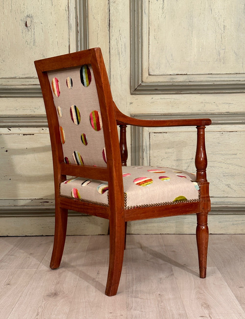 Jacob Desmalter, Fauteuil A Dossier Plat d'Epoque Empire Vers 1810