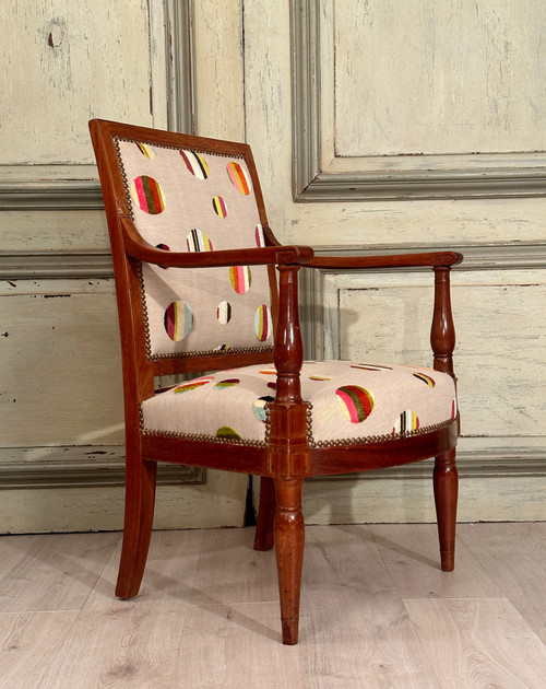Jacob Desmalter, Fauteuil A Dossier Plat d'Epoque Empire Vers 1810
