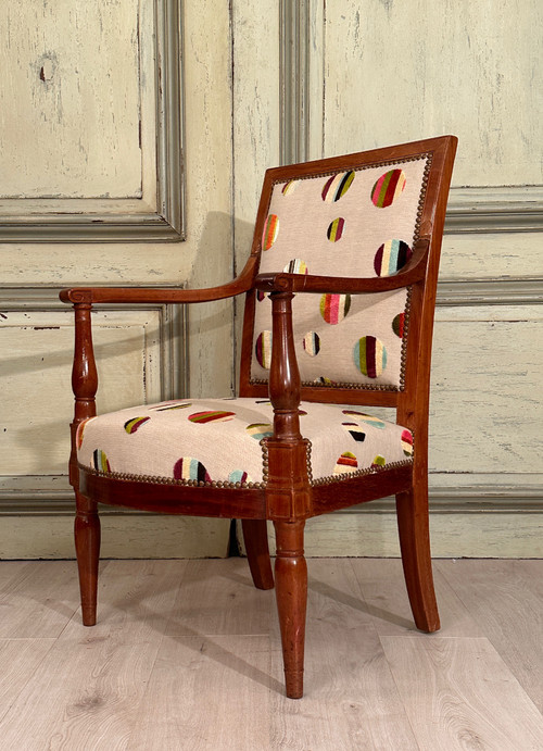 Jacob Desmalter, Fauteuil A Dossier Plat d'Epoque Empire Vers 1810