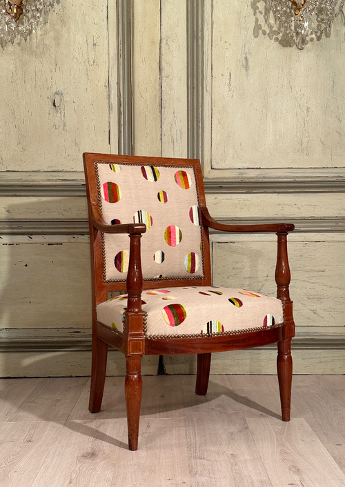 Jacob Desmalter, Fauteuil A Dossier Plat d'Epoque Empire Vers 1810
