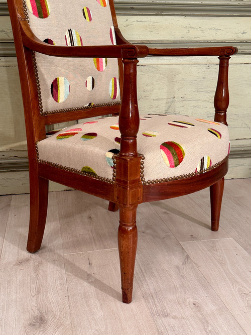 Jacob Desmalter, Fauteuil A Dossier Plat d'Epoque Empire Vers 1810
