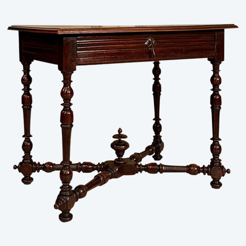 Writing Table In Walnut From Louis XIII XVIIth Century