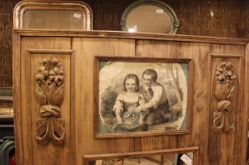 Grande trumeau in legno rustico