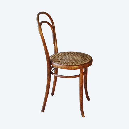 Sedia Thonet 14 1/2 -1890 rinforzo in canna di metallo