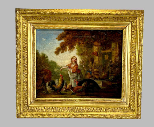 GEMÄLDE / GEMÄLDE AUS DEM 18. JAHRHUNDERT / ÖL AUF LEINWAND (RENOVIERT) „DER UNTERE GERICHT“