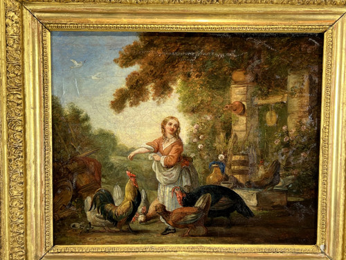 GEMÄLDE / GEMÄLDE AUS DEM 18. JAHRHUNDERT / ÖL AUF LEINWAND (RENOVIERT) „DER UNTERE GERICHT“