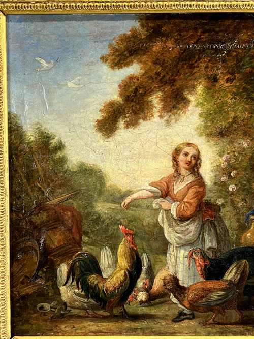 GEMÄLDE / GEMÄLDE AUS DEM 18. JAHRHUNDERT / ÖL AUF LEINWAND (RENOVIERT) „DER UNTERE GERICHT“