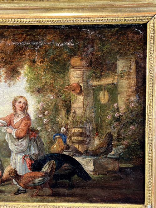 GEMÄLDE / GEMÄLDE AUS DEM 18. JAHRHUNDERT / ÖL AUF LEINWAND (RENOVIERT) „DER UNTERE GERICHT“