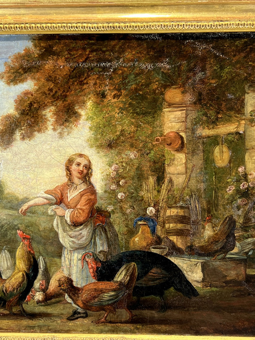 GEMÄLDE / GEMÄLDE AUS DEM 18. JAHRHUNDERT / ÖL AUF LEINWAND (RENOVIERT) „DER UNTERE GERICHT“