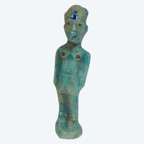 Statuetta di amuleto funerario egiziano Egitto Terracotta Dio Sacerdote Ptah
