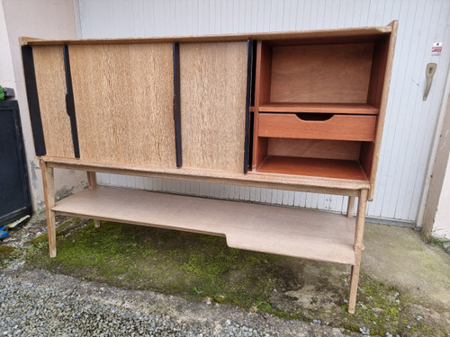 Vintage Roger Landault sideboard in oak ABC edition 1957