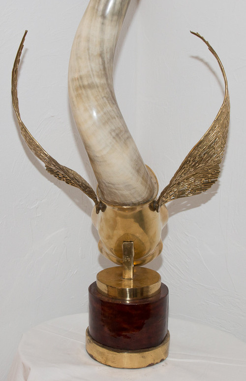 Scultura di pesce in bronzo Duval Brasseur del 1976